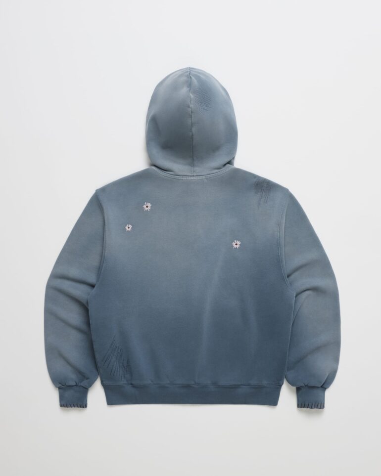 Crystal Flower Zip Up Hoodie - Image 2