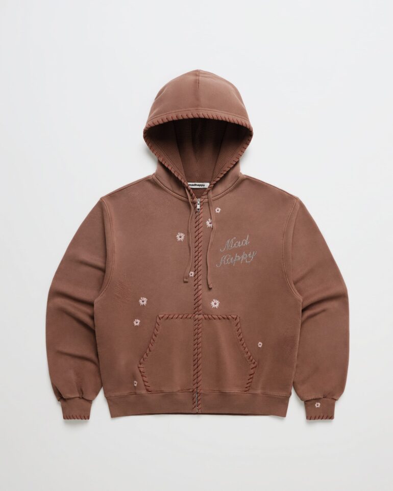 Crystal Flower Zip Up Hoodie - Image 3