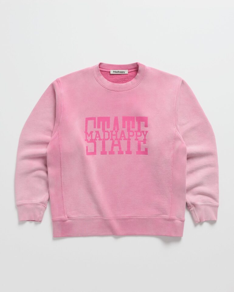 Madhappy State Crewneck Pink Sweatshirt