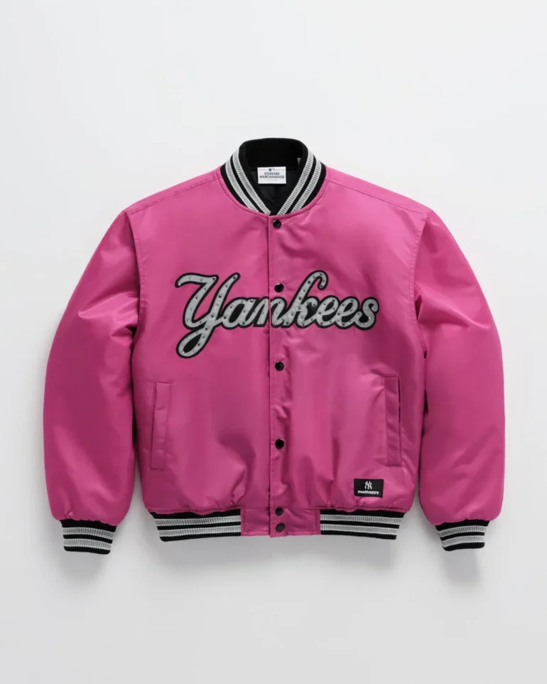 Madhappy Yankees Down Baseball Pink Jacket